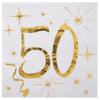 Napkins with golden lettering 18, birthday napkins 18 gold (50) view 1
