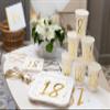 Napkins with golden lettering 18, birthday napkins 18 gold (50) view 4