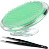 Exfoliating brush to treat And prevent razor bumps And ingrown hairs-including tweezers-eliminate shaving irritation For Face, Armpit, Legs, Bikini line-solution For Men And Women by Silky Skin view 1