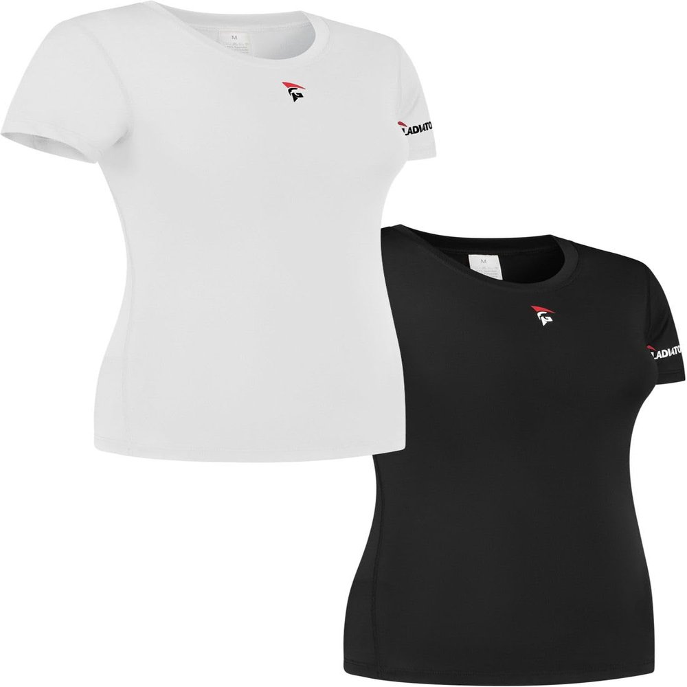 Gladiator Sports Sports Compression Shirt for Women (Black & White)