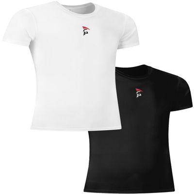 Gladiator Sports Sports Compression Shirt for Men (Black & White)