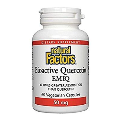 Natural Factors Bioactive Quercetin EMIQ 50mg, 60 Vegetarian Capsules