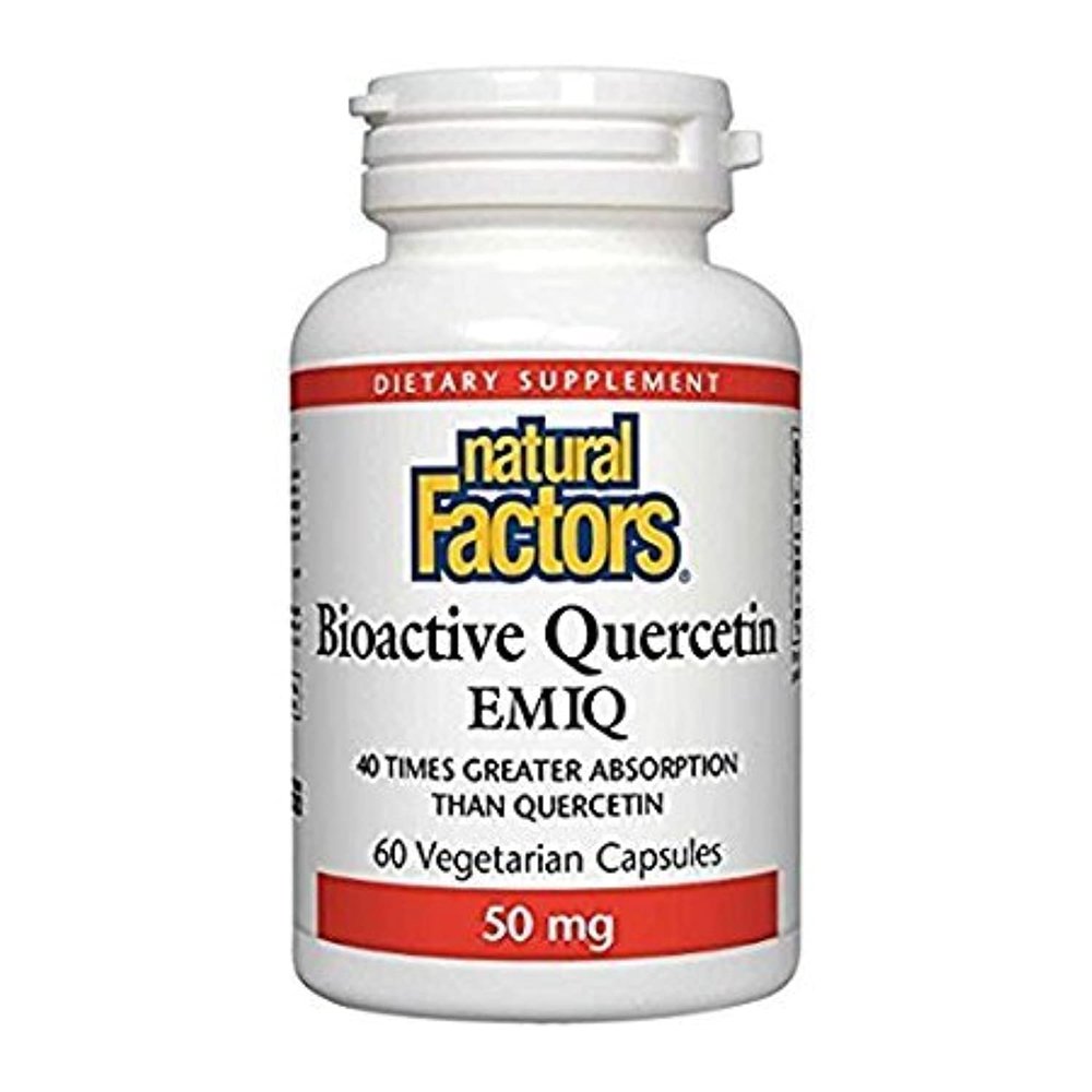 Natural Factors Bioactive Quercetin EMIQ 50mg, 60 Vegetarian Capsules