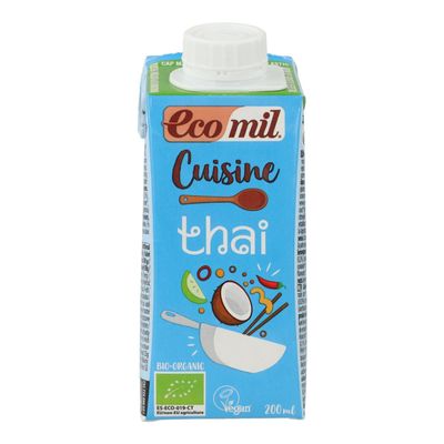 Cream for Cooking Coconut Thai BIO 200 ml Ecomil