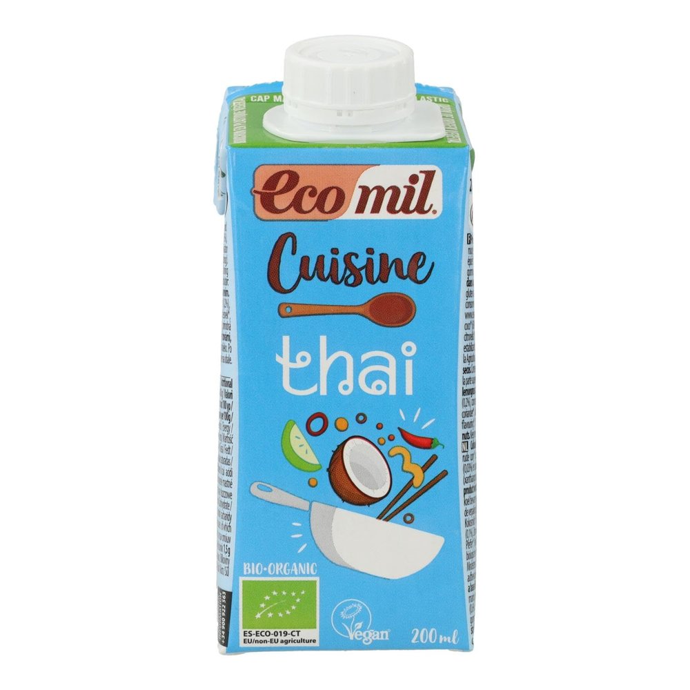 Cream for Cooking Coconut Thai BIO 200 ml Ecomil