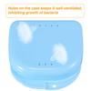 Gejoy 6 Pcs Slim Retainer Cases with Holes Portable Denture Box Colourful Slim Cute Orthodontic Dental Case Small Lockable Travel Mouthguard Box for False Teeth, Bleaching Trays, Dental Appliances view 4