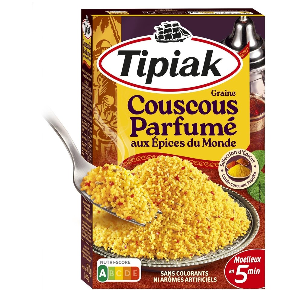 Tipiak Graine Couscous Scented with Spices of the World 255 g Bags