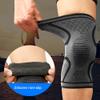 1PCS Fitness Running Cycling Knee Support Braces Elastic Nylon Sport Compression Knee Pad Sleeve for Basketball Volleyball Breathable Sport Safety Knee,black,XL view 3