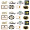24 Stand Up 70th Age 70 Seventy Birthday Celebration Themed Edible Wafer paper Cake Toppers Decorations view 2