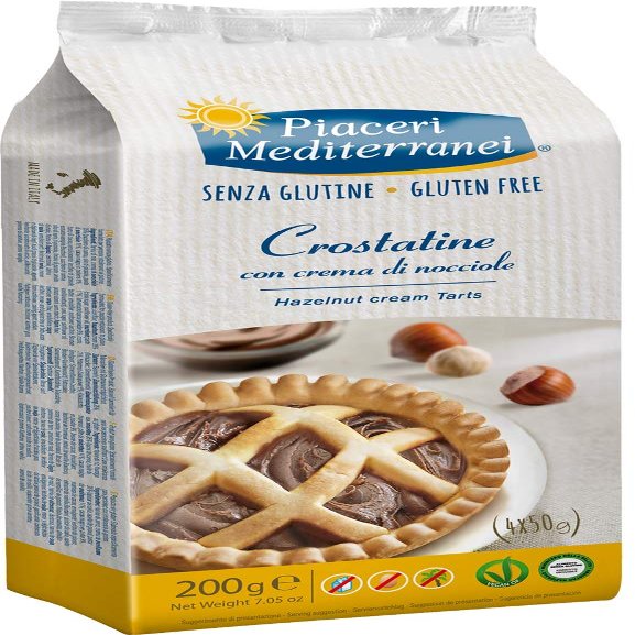 Piaceri Mediterranei Crostatine Con Crema Di Nocciola 4 Pezzi Da 50 g