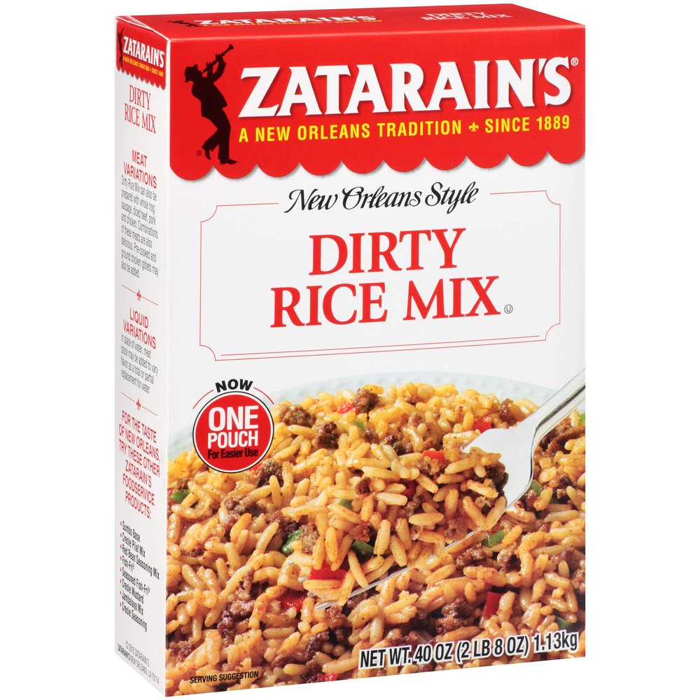 Zatarain's Reduced Sodium Creole Pilaf Mix Dirty Rice 40 Ounce