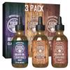 Viking Revolution - Beard Oil - All Natural With Argan & Jojoba Oils - Sandalwood, Cedar Pine, Clary Sage - Softens, Smooths & Strengthens - Gifts For Men - Valentines Gifts for Him - 3 x 30 ml view 1