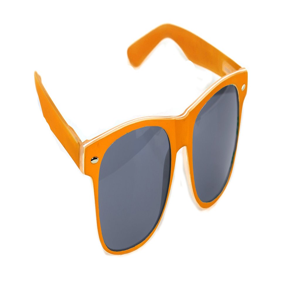 4sold Unisex SUN READING GLASSES +1.00, 1.5 +2.00 +2.5 +4.00 SUNGLASSES BLACK RETRO NOW BIG (UV sun reading Orange rubi, 4.00)