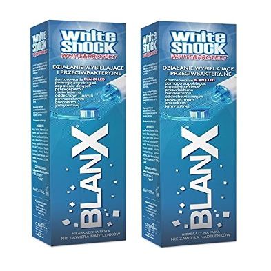 [2 Pack] BlanX White Shock & Protect 50 ml Toothpaste with LED