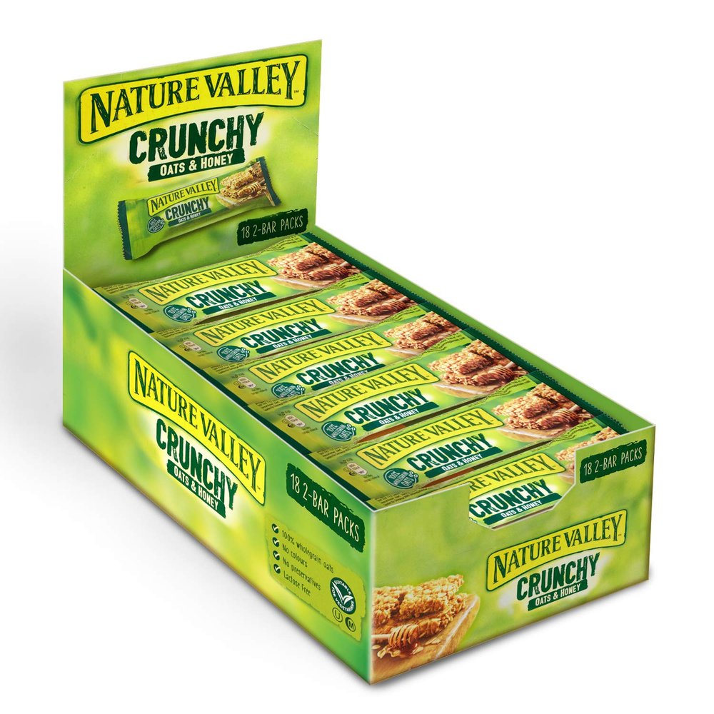 Nature Valley Crunchy Oats & Honey Cereal Bars 42g (Pack of 18 bars)