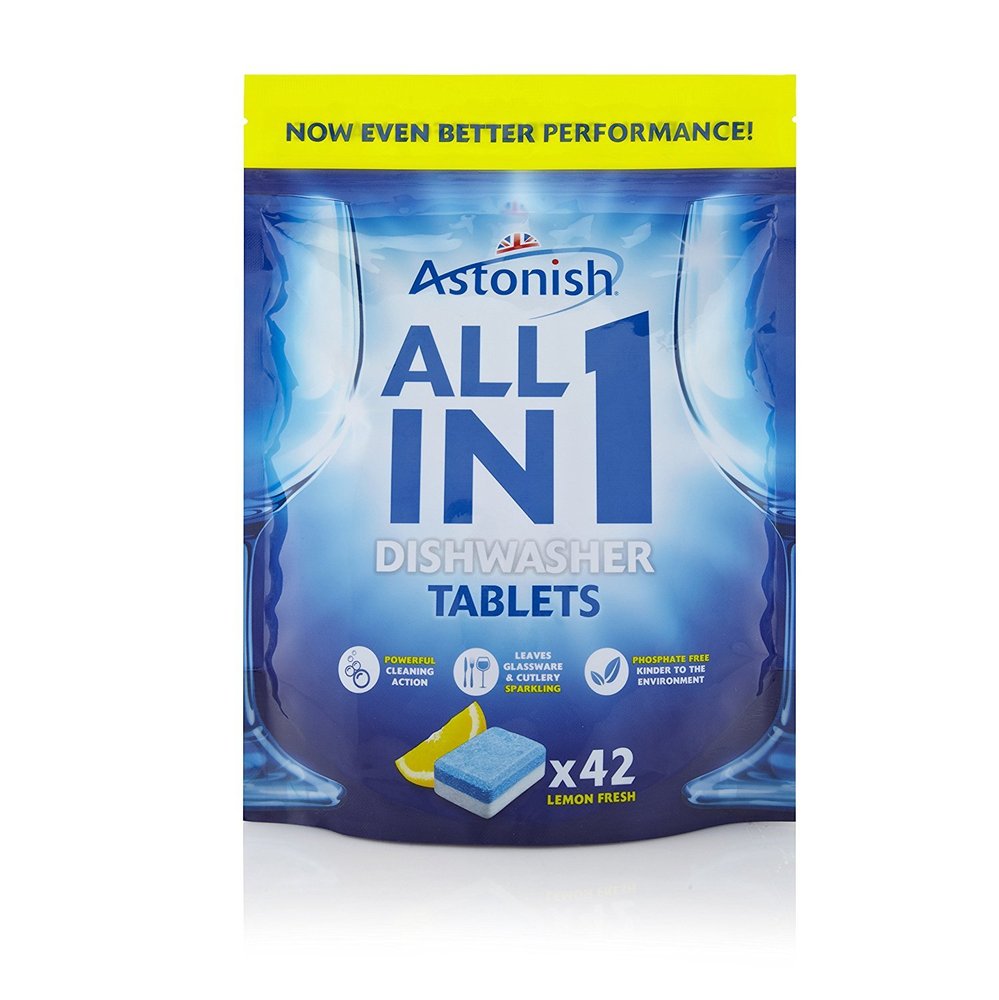 Astonish 2 X 42 Lemon Dishwasher Tables All in 1 Dish Washer Tables Super Performance
