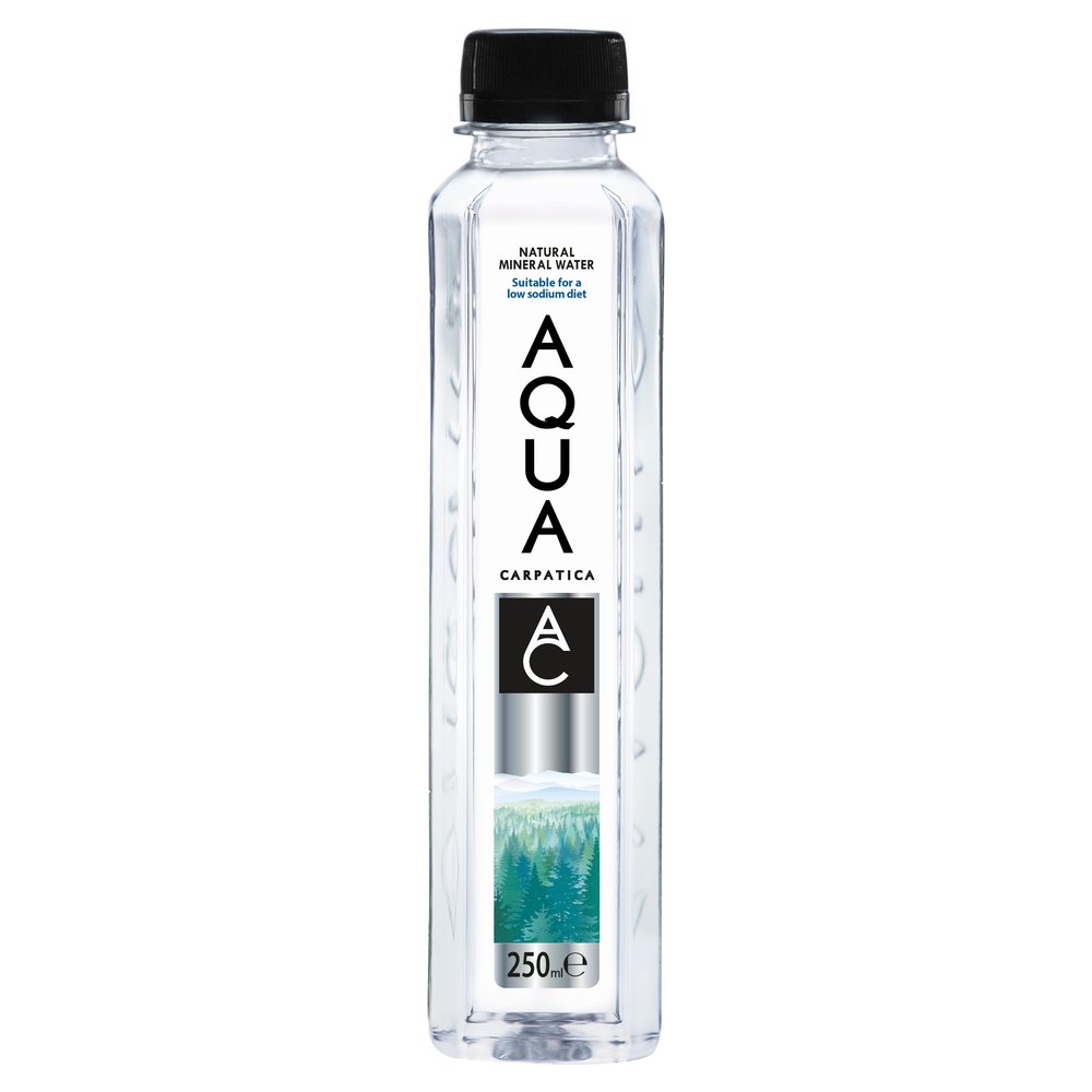 AQUA Carpatica Still Natural Mineral Water Pet, 250 ml, Pack of 12