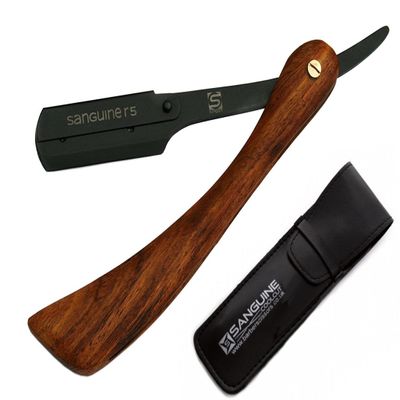 Shaving Razor, Beard Shaving Razor, Moustach Shaving Razor, Black, Pouch