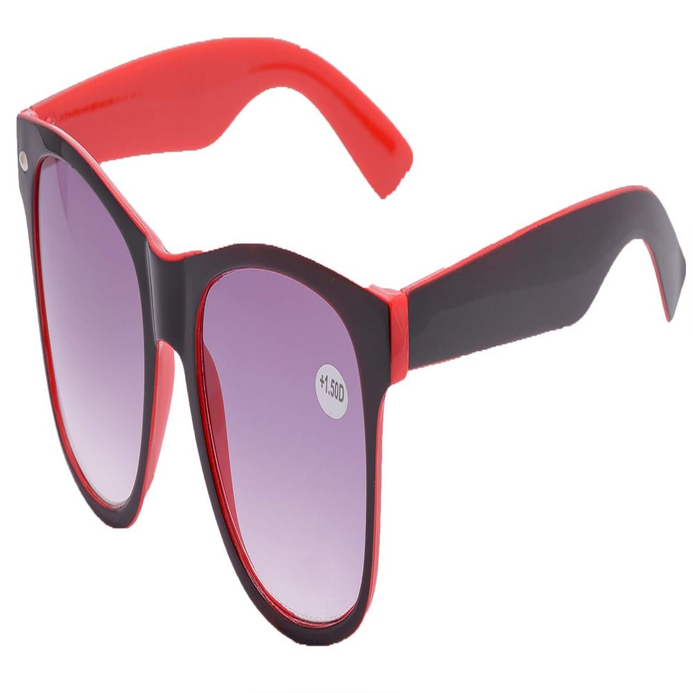 4sold Sun Readers Reading Glasses Sunglasses +1.5 Strength Mens Womens Unisex Style UV400 Brown Tortoiseshell UV Reader brand (Red Black, 3.00)
