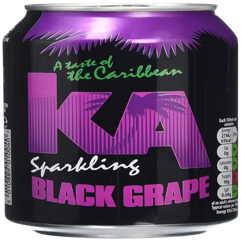 KA Sparkling Black Grape Cans, 24 x 330 ml