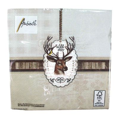 Ambiente 3 Ply Paper Napkins Wild Deer