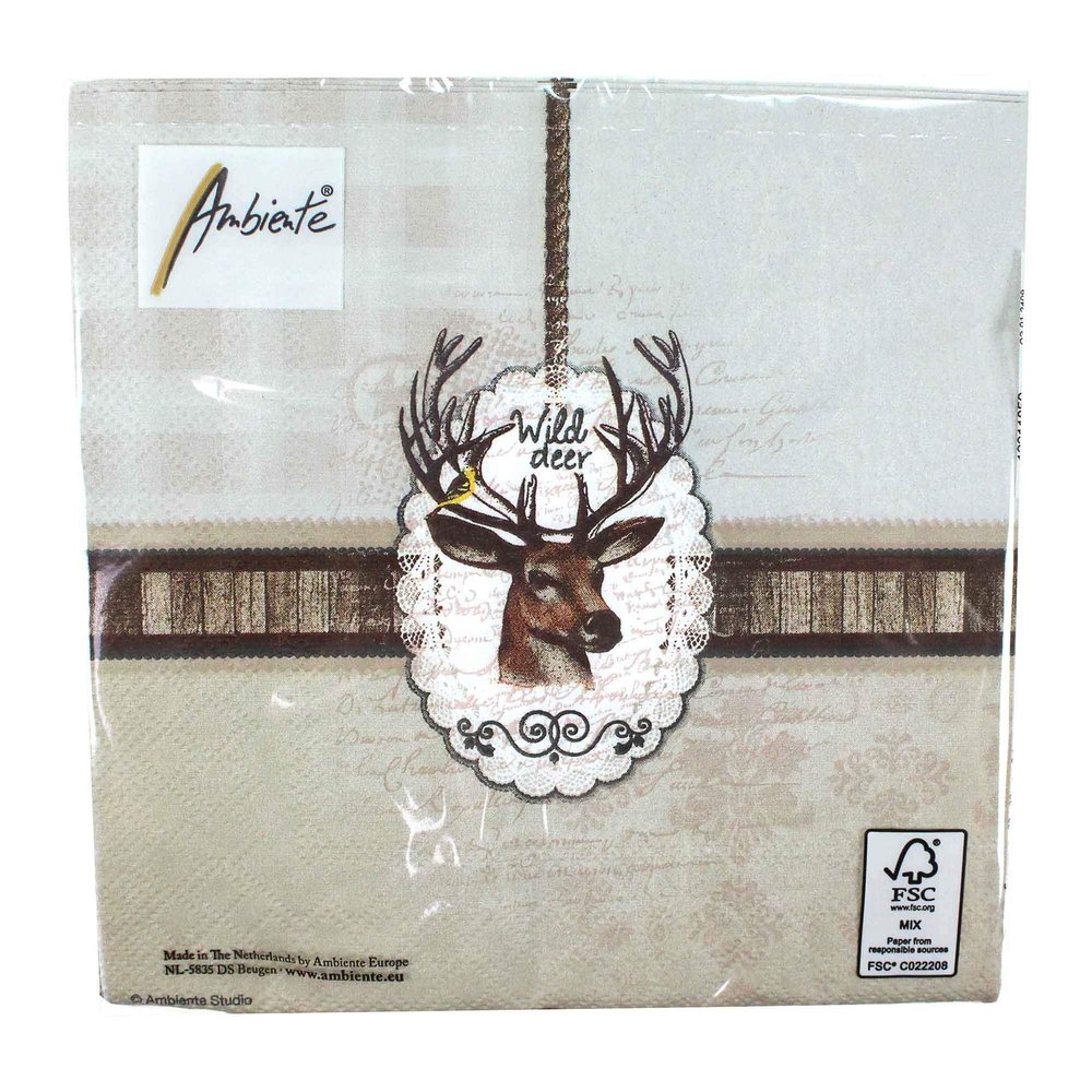 Ambiente 3 Ply Paper Napkins Wild Deer