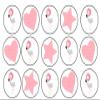 15 x 2 inch cupcake toppers flamingo edible wafer view 1