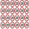 24 Fabulous Pre-Cut Edible Wafer Cake Toppers: 20 Birthday Road Sign view 2