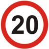 24 Fabulous Pre-Cut Edible Wafer Cake Toppers: 20 Birthday Road Sign view 3