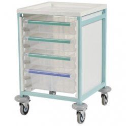 Bristol Maid Caretray Trolley, Low Level, 3 Double Trays (CT108NH3L)