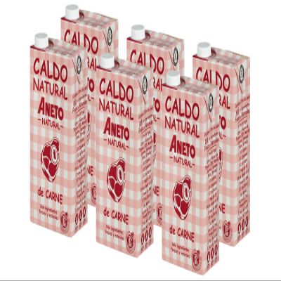 Aneto 100% Natural Beef Broth - 1L (6 pack)