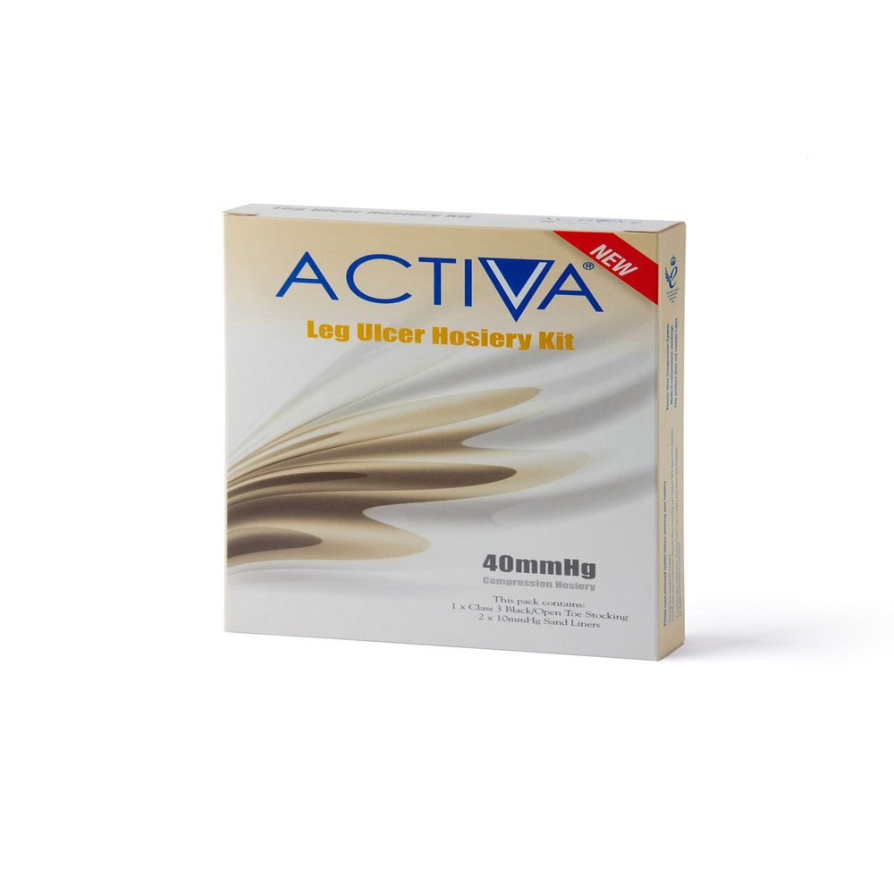 Activa British Standard Leg Ulcer Hosiery Kit, XX Large, Black/Sand - 40mmHg