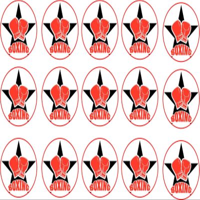 15 x 2 inch cupcake toppers boxing edible wafer paper