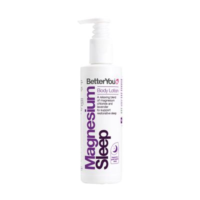 BetterYou Magnesium Sleep Lotion, Transdermal Magnesium Chloride Lotion Infused with Lavender & Chamomile to Support Sleep & Natural Muscle Relaxation, 180ml