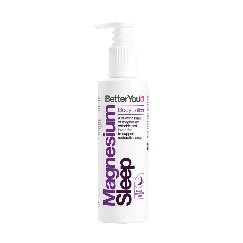 BetterYou Magnesium Sleep Lotion, Transdermal Magnesium Chloride Lotion Infused with Lavender & Chamomile to Support Sleep & Natural Muscle Relaxation, 180ml