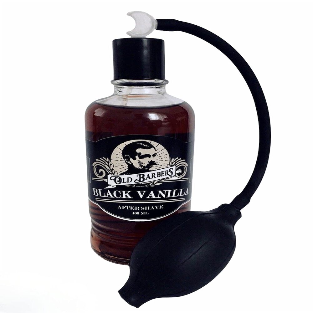 BLACK VANILLA OLD BARBERS Aftershave with 400ml OB6245 nebulizer