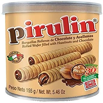 Chocolate Pirulin Waffles, Box 6 cans