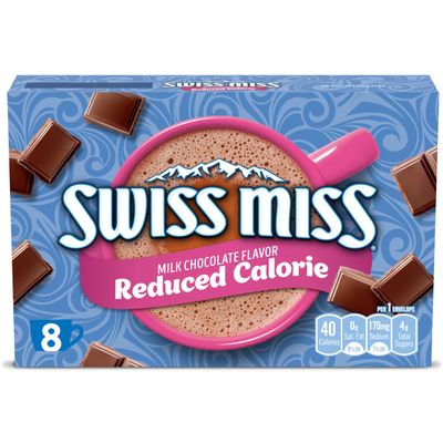 Swiss Miss Milk Chocolate Reduced Calorie Hot Cocoa Drink Mix 8 Envelopes 88g