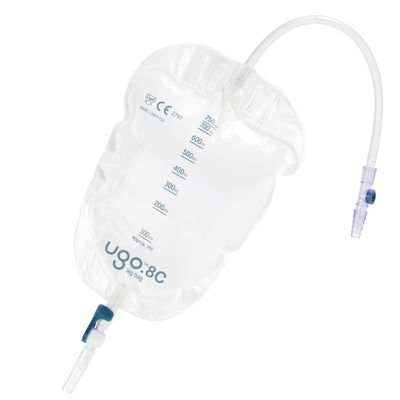 Ugo Leg Bags Urine Drainage Bags/Catheter Leg Bags, T Tap or Lever Tap with Soft Fabric Backing and a Natural Leg-Shape Design (Pack of 10)