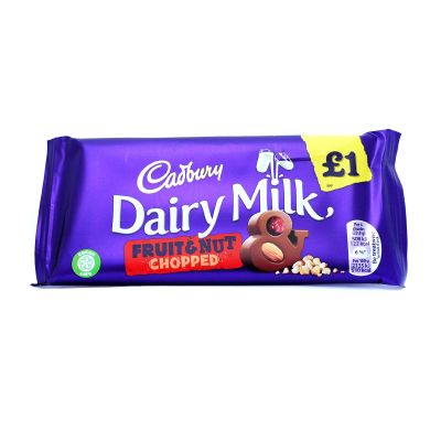 Cadbury Fruit & Nut Bar 95g (Box of 22)