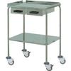 AWS-H20160 Select Treatment Trolley with Guard Lip, 2 Shelves & Double Drawer (AWS-H20160) view 1