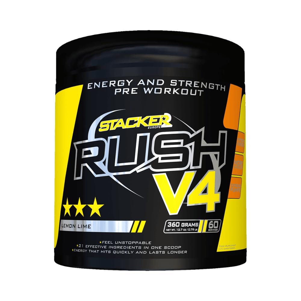 Rush V4 Pre-Workout Booster, Lemon Lime