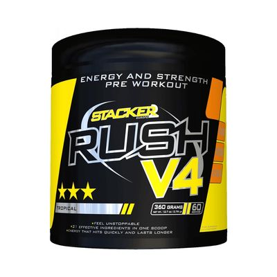 Rush V4 Pre-Workout Booster, Tropical