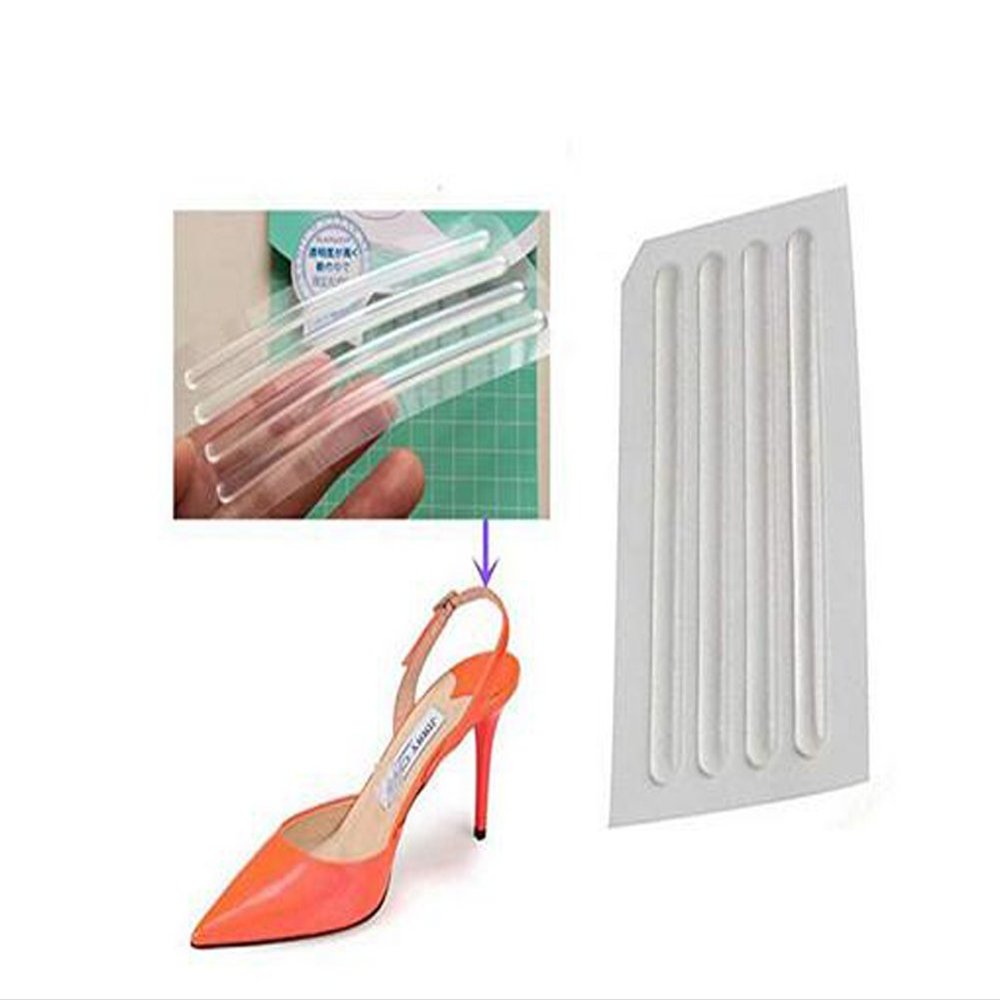 6Sheets(24PCS) Clear Silicone Thin Adhesive Tape Anti-wear Back Foot Stickers High Heel Shoes Cushion Care for Women Lady Girls