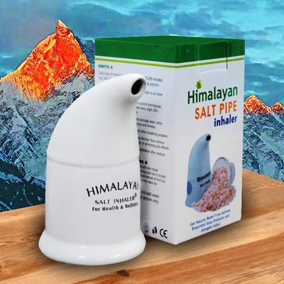 100% Organic Natural Ceramic Salt Inhaler Pipe Inhalateur Himalayan Salt 200grms Salt Free