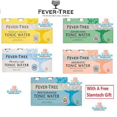 Fever Tree 40 Mixed Tonic Water Variety Pack Fever Tree Indian Tonics / Aromatic Tonics / Mediterranean Tonics / Elderflower Tonics / Naturally Light Tonics 150 ml Mixed Case