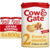 Cow & Gate 2 Follow On Baby Milk Powder Formula, 6-12 Months, 800g (Pack of 6) - Packaging May Vary view 1