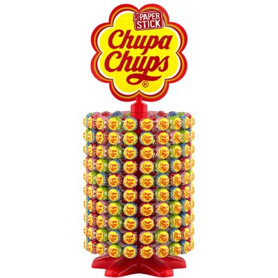 Chupa Chups Assorted Lollipop Carousel, 7 Flavours of Party Sweets In Bulk - 200 Lollies