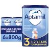 Aptamil 3 Toddler Baby Milk Powder Formula 1-2 Years 800g (Pack of 6) view 1