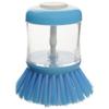 Fackelmann 41576 Washing Up Brush, Washing Up Brush with Reservoir for Dishes and Dishes, Plastic, Blue, 8 x 7 x 5 cm view 1